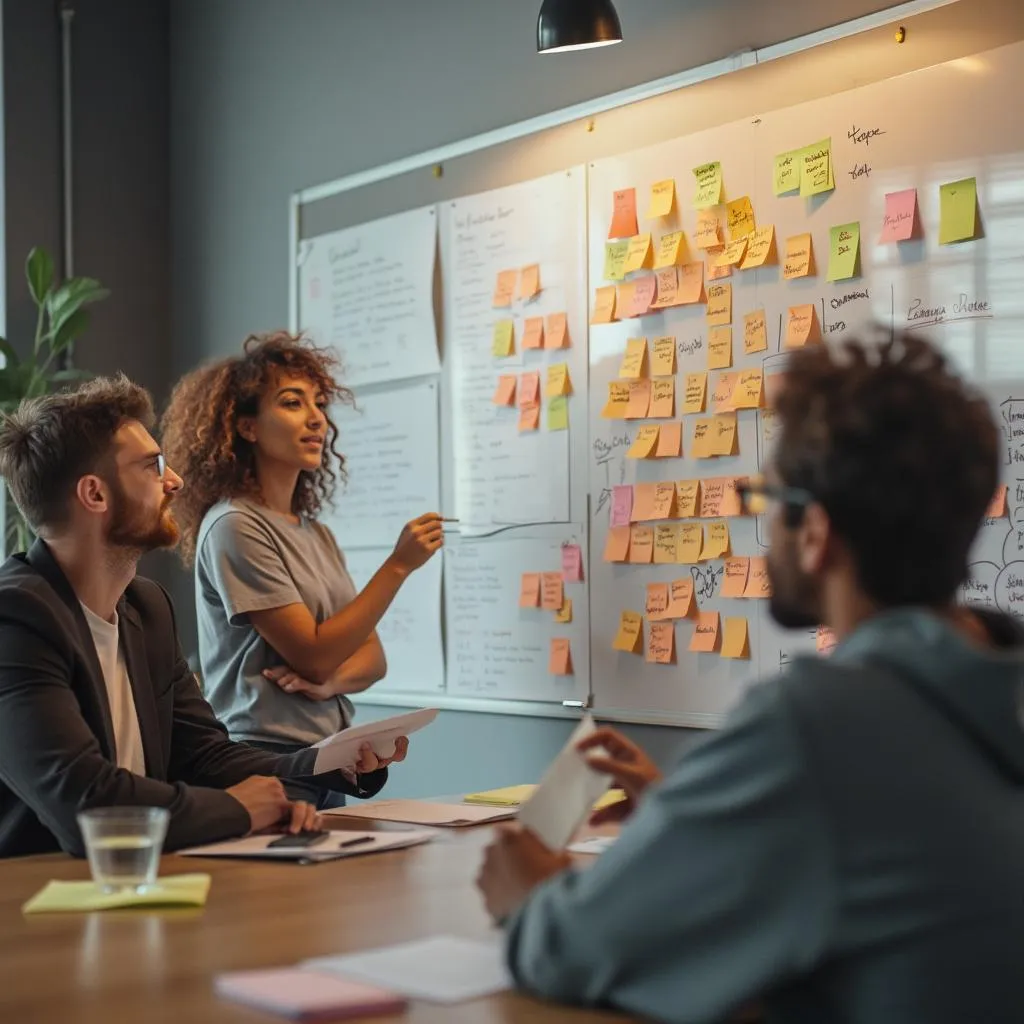 Session de brainstorming d'équipe